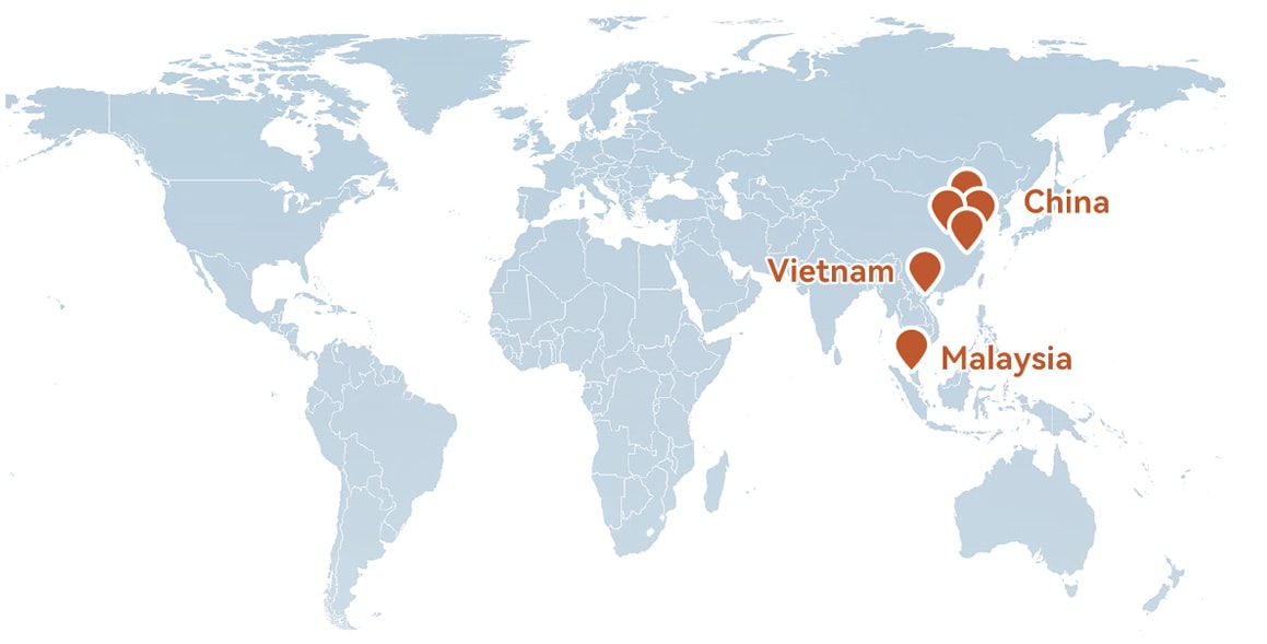 INTCO Decor Global Manufacturing Network Map