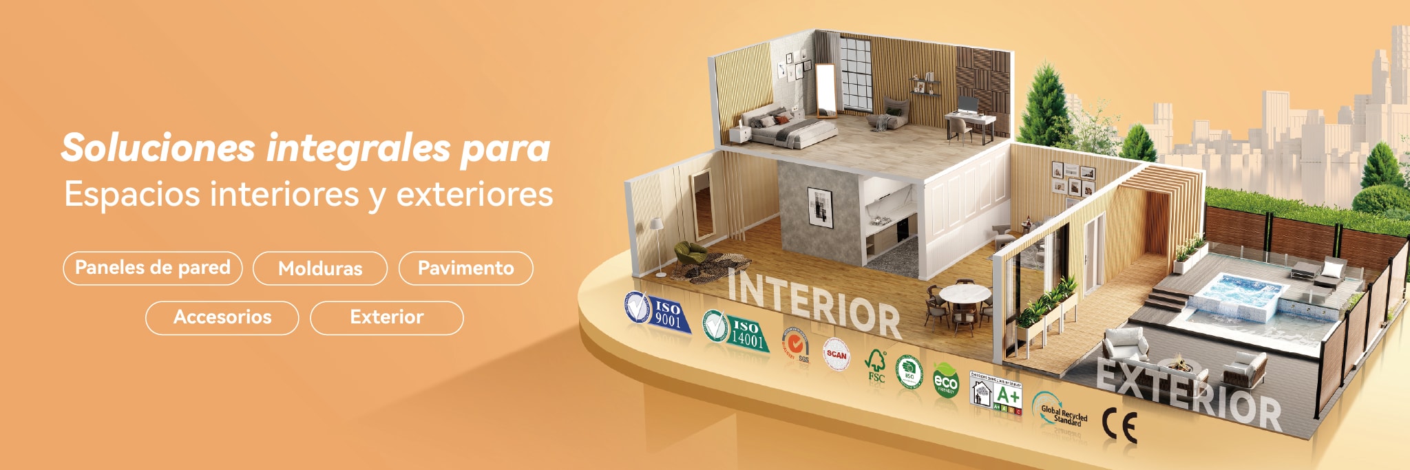 INTCO Decor — Soluciones integrales para espacios interiores y exteriores: paneles de pared, molduras, pavimento, accesorios, exterior