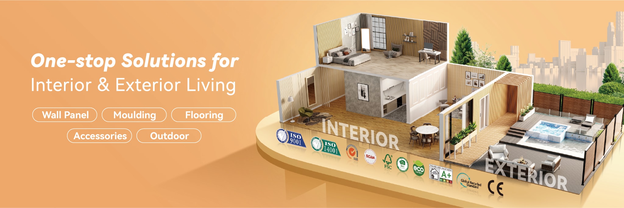 INTCO Decor — One-stop solutions for interior and exterior living: wall panel, moulding, flooring, accessories, outdoor