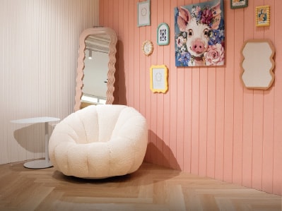 Inspiração de quarto infantil com materiais decorativos