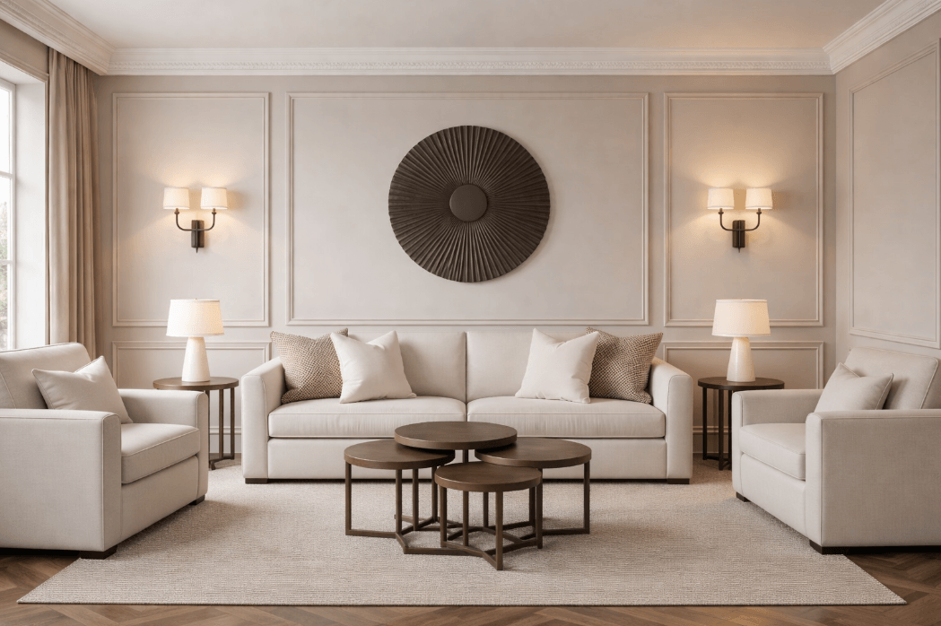 Elegantes modernes Wohnzimmerdesign