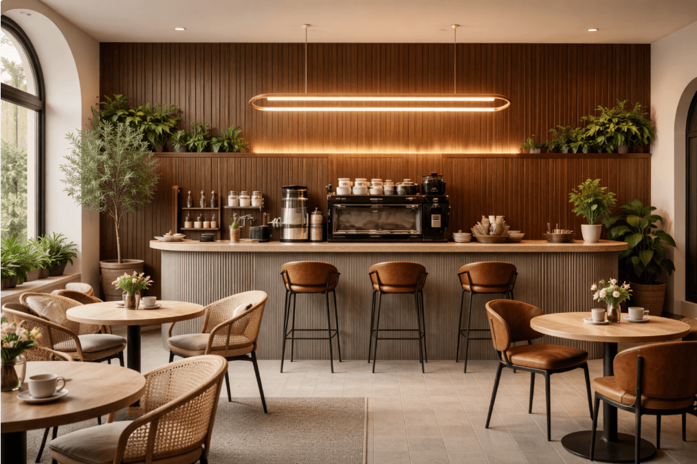 Commercial Spaces with WPC Wall Panels