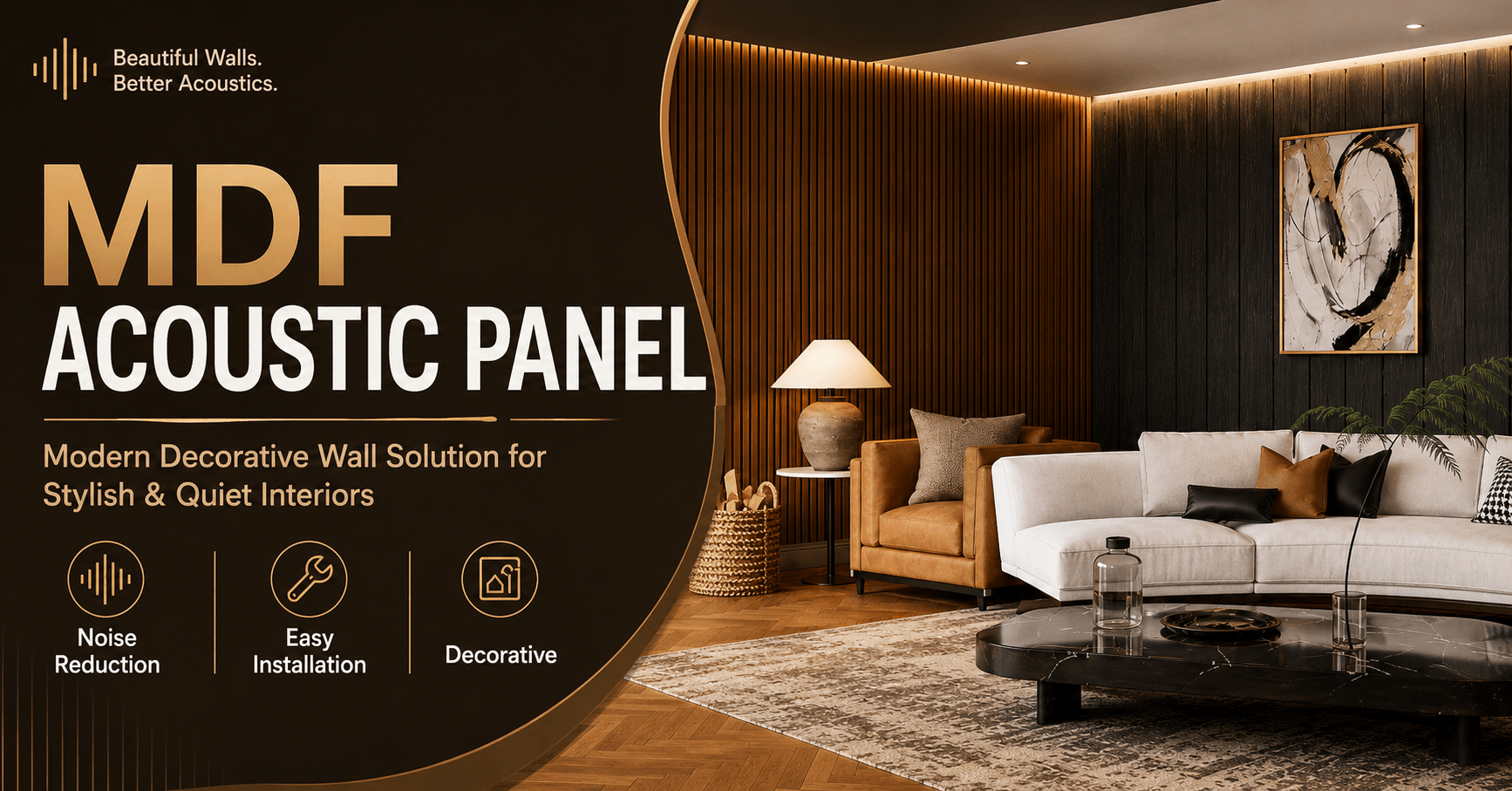 Decorative MDF Acoustic Panels for Quieter, More Elegant Spaces